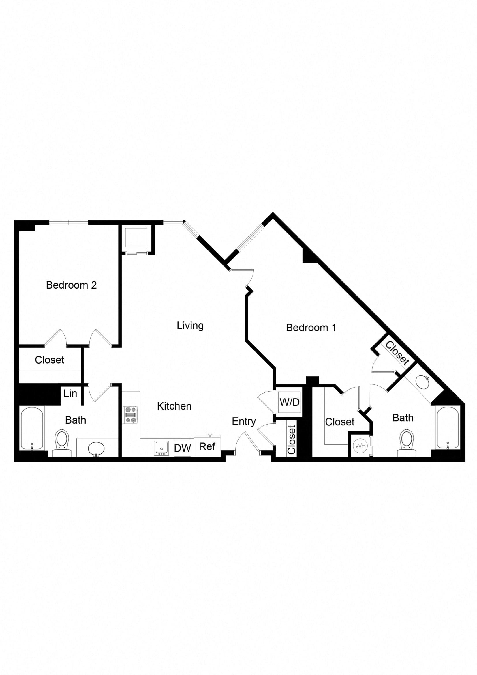 2x2 B03A-1 Floor Plan 2x2 B03A-1 Floor Plan